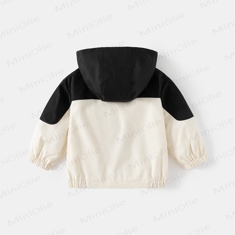 Kid Boy Contrast Color Hooded Jacket - image 3