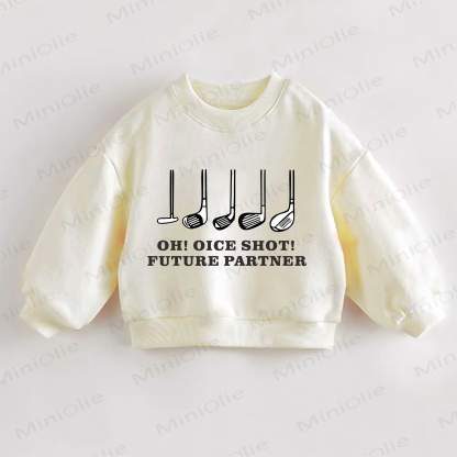 OH! OICE SHOT! FUTURE PARTNER Baby Toddler Sweatshirt - Cream - 3-5T - image 1