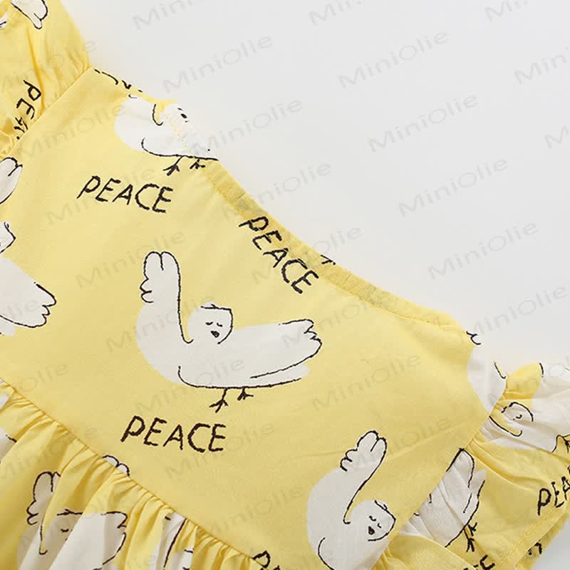 PEACE Toddler Kid Yellow Pigeon Dress - image 4