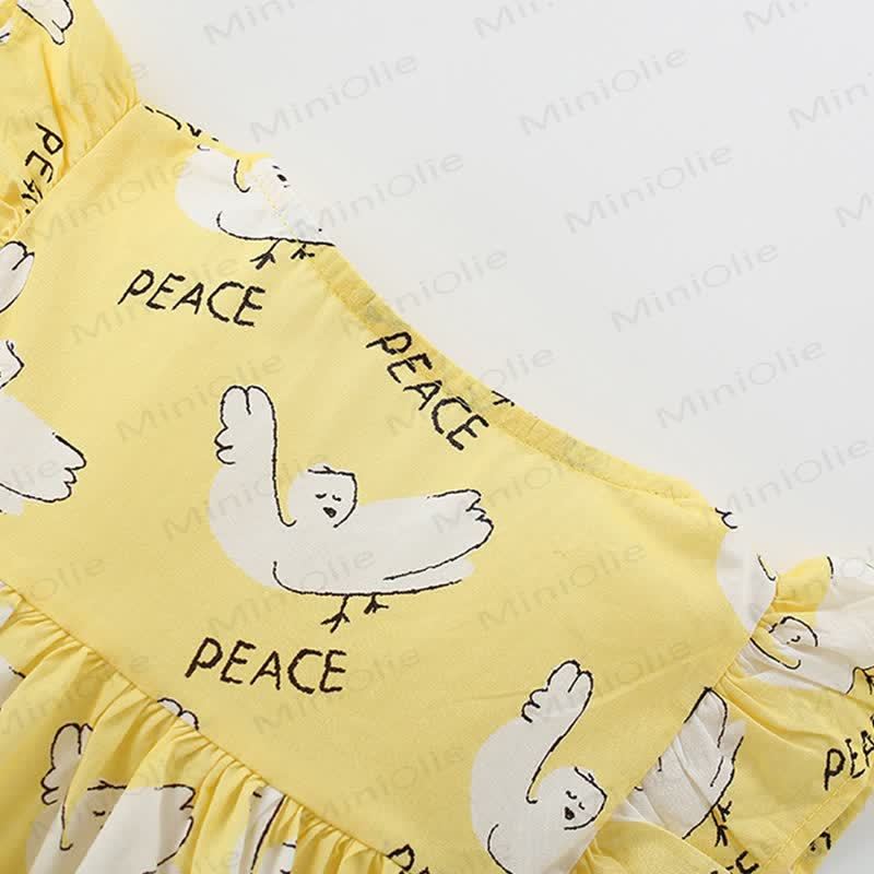 PEACE Toddler Kid Yellow Pigeon Dress - image 4