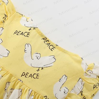 PEACE Toddler Kid Yellow Pigeon Dress - image 4