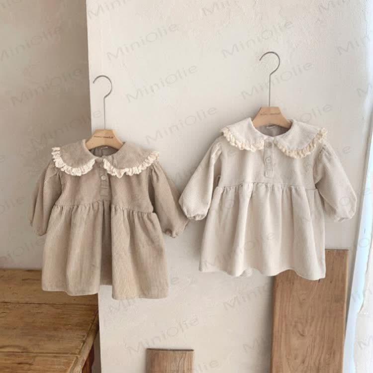 Baby Girl Peter Pan Collar Corduroy Dress - image 2