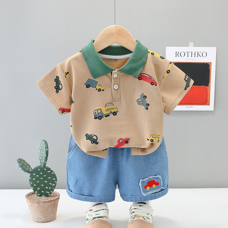 Baby 2-Piece Polo Vehicle Denim Set - image 20