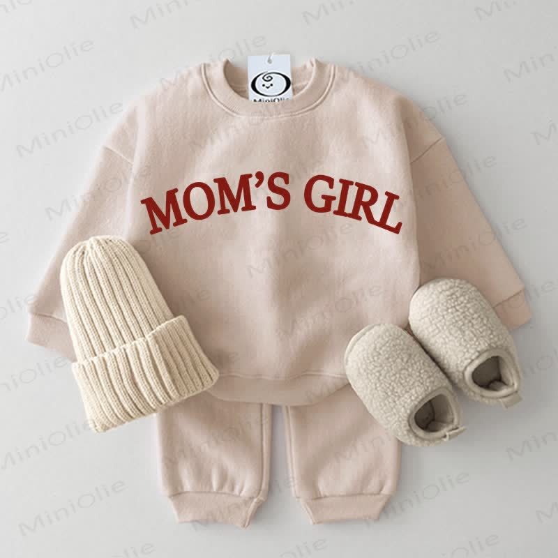 MOM'S GIRL Mommy and Me Sweatshirt/Set - Beige - Baby Set: 2-3T - image 2
