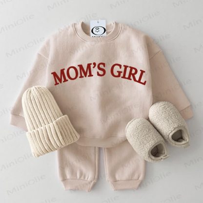 MOM'S GIRL Mommy and Me Sweatshirt/Set - Beige - Baby Set: 2-3T - image 2