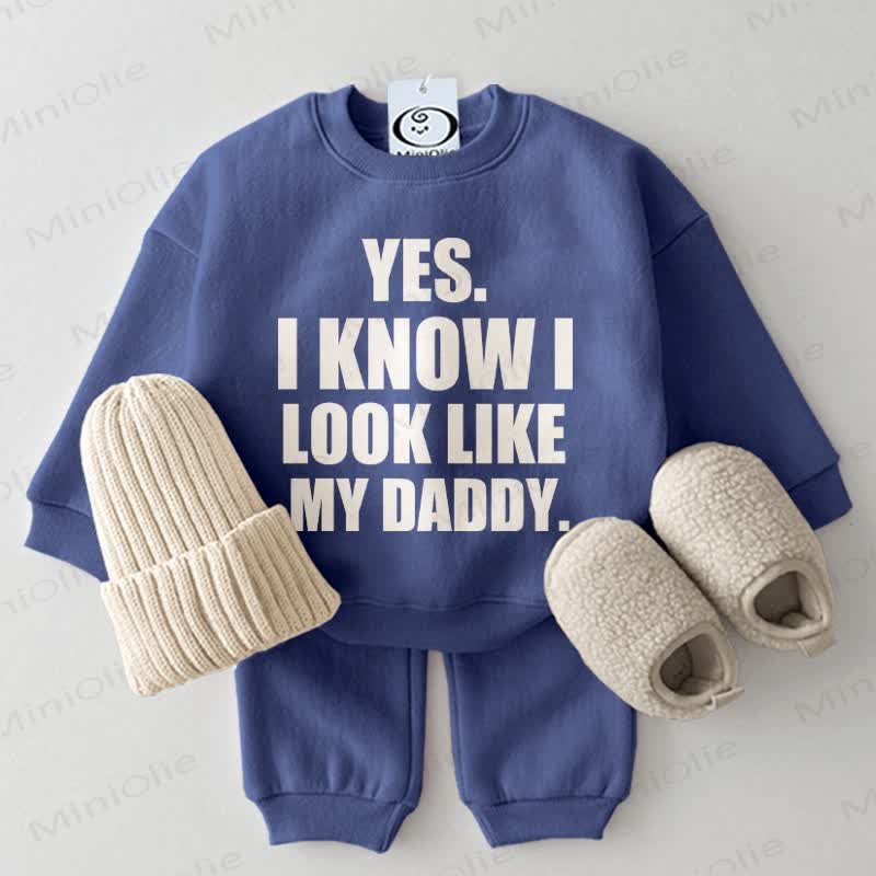 DADDY/LOOK LIKE MY DADDY Daddy and Me Sweatshirt/Set - Blue - Baby Set: 2-3T - image 10