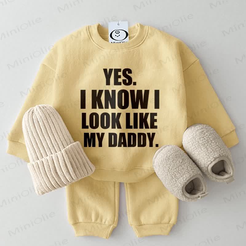 YES I LOOK LIKE MY DADDY Baby 2-Piece Set - Yellow - 2-3T - image 8