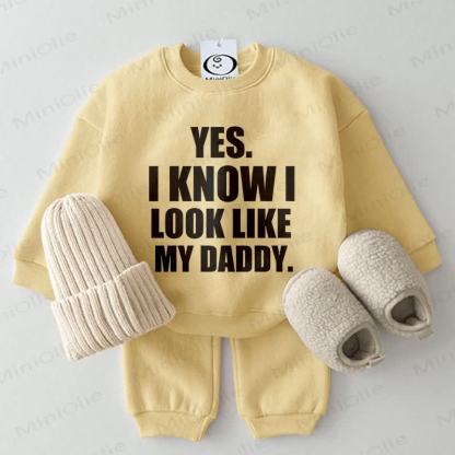 YES I LOOK LIKE MY DADDY Baby 2-Piece Set - Yellow - 2-3T - image 8
