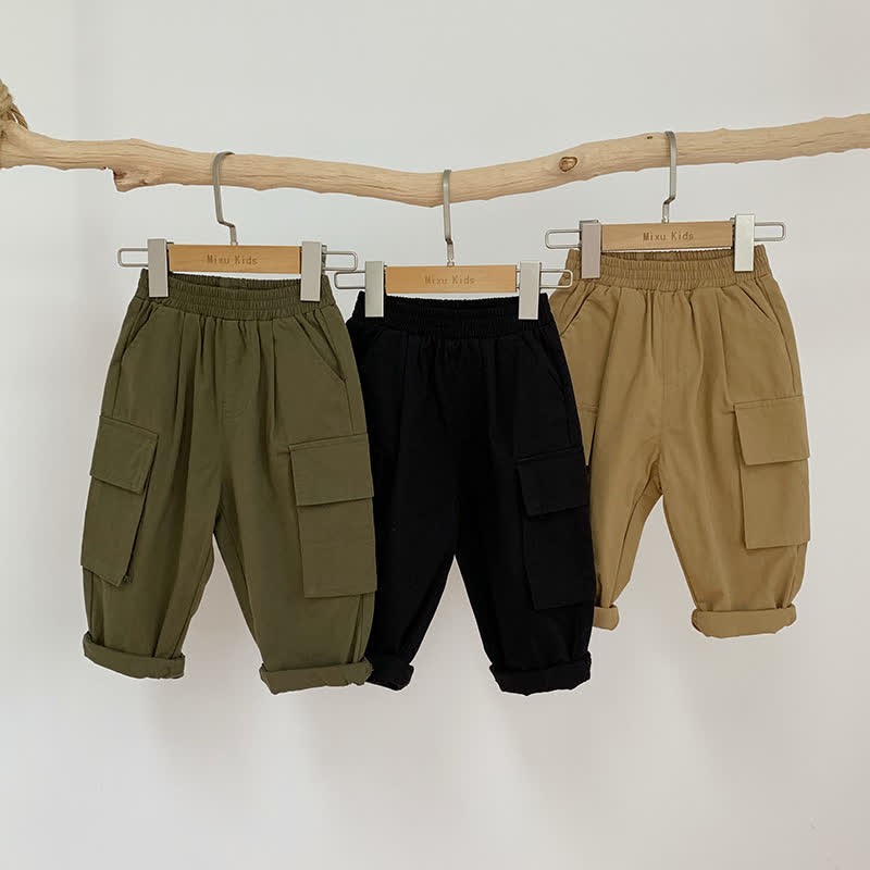 Toddler Boy Worker Solid Color Pants - image 3