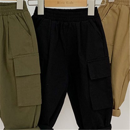 Toddler Boy Worker Solid Color Pants - Black - 9-11T - image 8