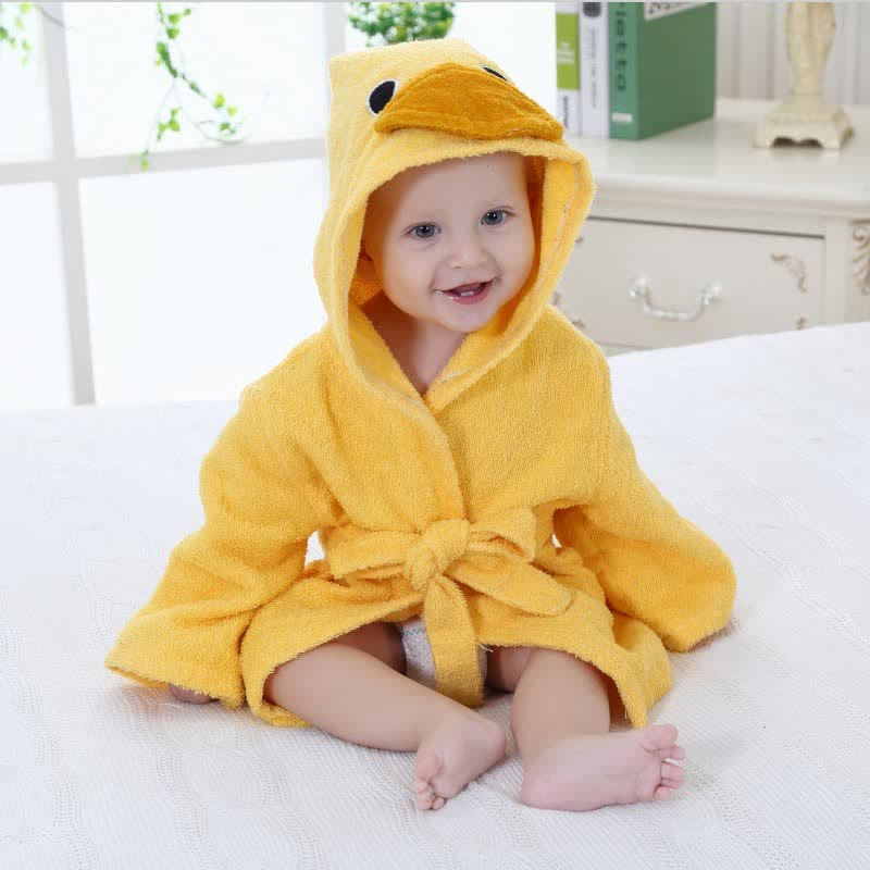 Baby Duck Bathrobe Hooded Towels
