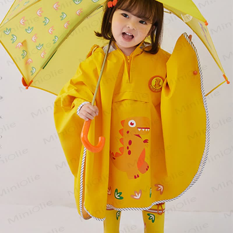 Toddler Dinosaur Hooded Cloak Raincoat - image 4