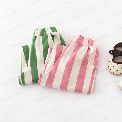 Baby Design Vertical Striped Casual Pants - image 2