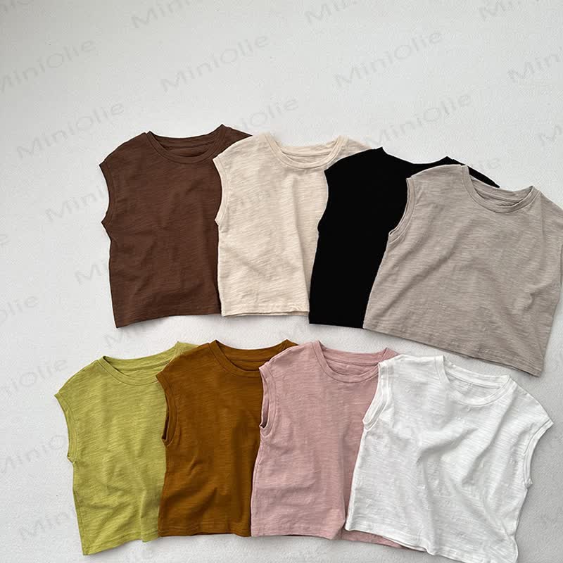 Toddler Solid Color Tank Top T-shirt - image 2