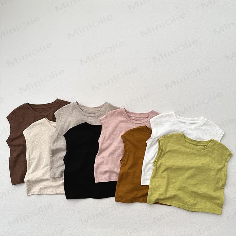 Toddler Solid Color Tank Top T-shirt - image 3