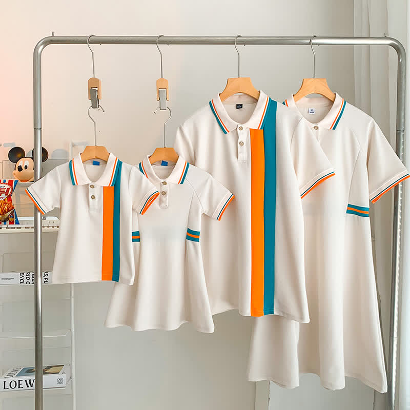 Family Matching Apricot Polo T-shirt Dress - image 3