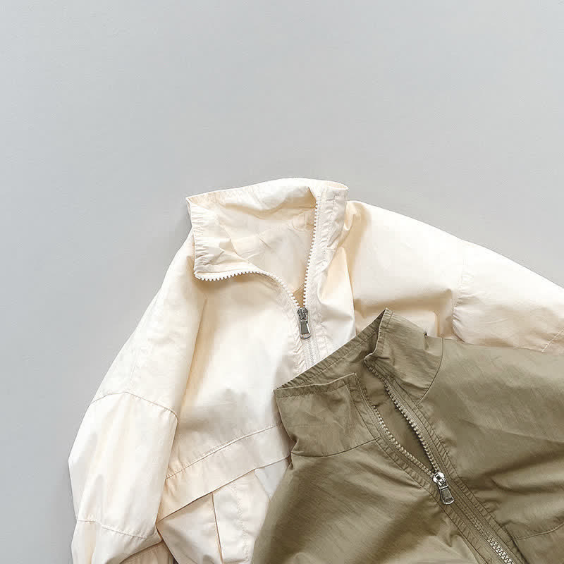 Toddler Boy Retro Stand Collar Jacket - image 3