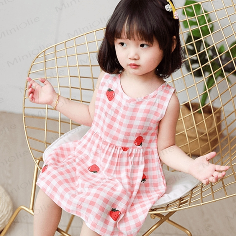 Toddler Multicolor Heart Plaid Sleeveless Dress - image 3