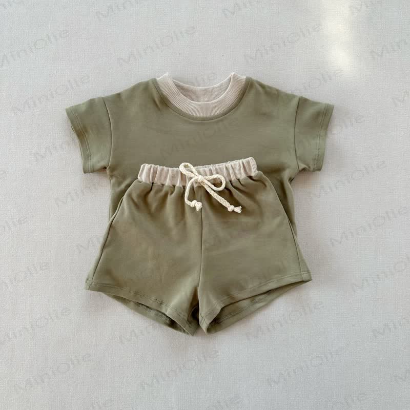 Baby 2-Piece Soft Sweatsuit Loose Set - Green - 3-5T - image 5