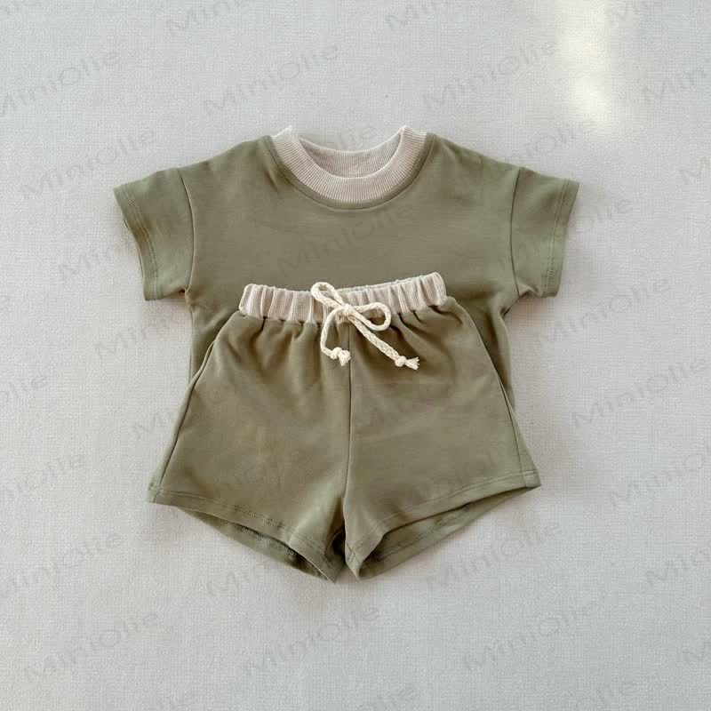 Baby 2-Piece Soft Sweatsuit Loose Set - Green - 3-5T - image 5