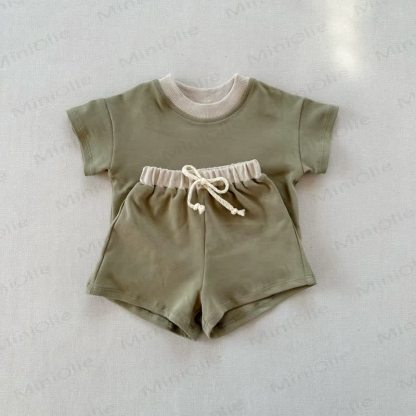 Baby 2-Piece Soft Sweatsuit Loose Set - Green - 3-5T - image 5
