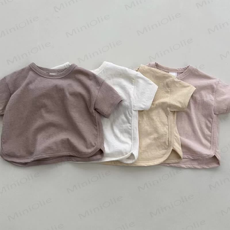Baby Comfort Solid Color Simple T-shirt - image 1
