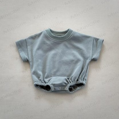 Baby Loose Solid Color Comfort Bodysuit - Light Blue - 18-24M - image 6