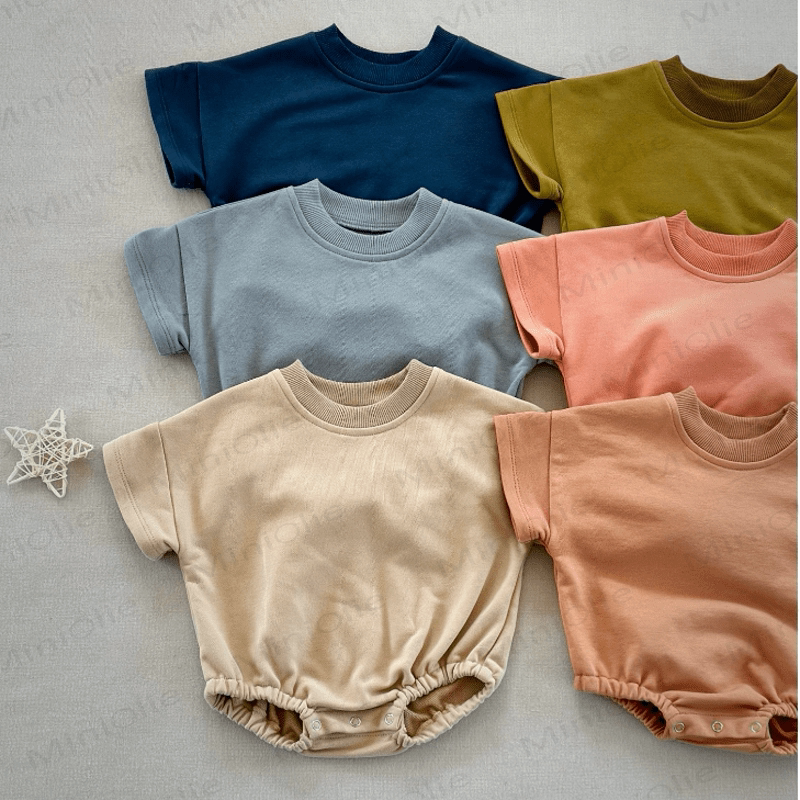 Baby Loose Solid Color Comfort Bodysuit - image 1