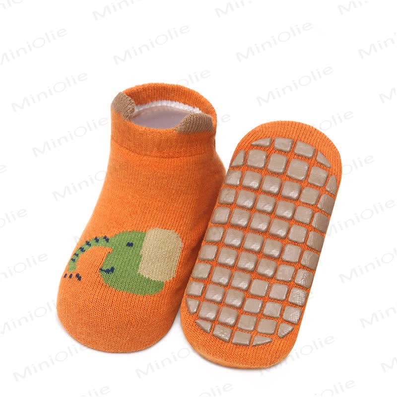 Baby Toddler Antislip Animal Soft Floor Socks - Orange - 3-5T - image 8