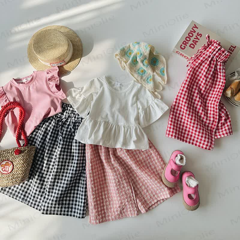 Toddler Girl Loose Plaid Soft Pants - image 2