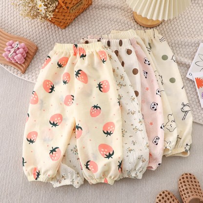 Toddler Strawberry Flower Dots Animal Pants - image 2