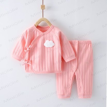 Baby Newborn 2-Piece Cloud Kimono Set - Pink - 3-5M - image 2
