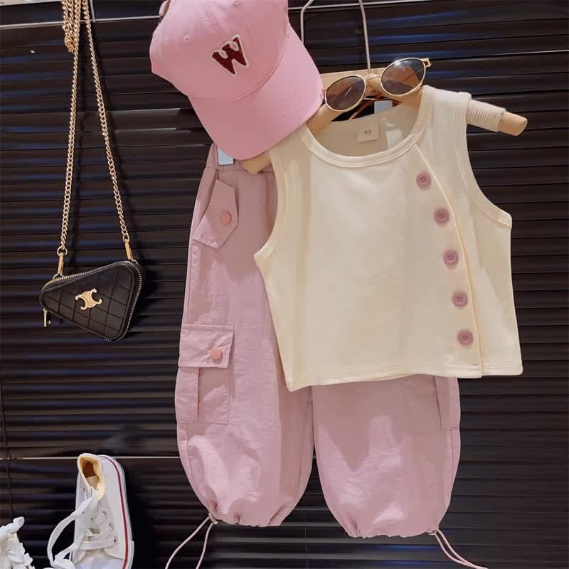 Toddler Worker Design Tank Top/Pants - image 2