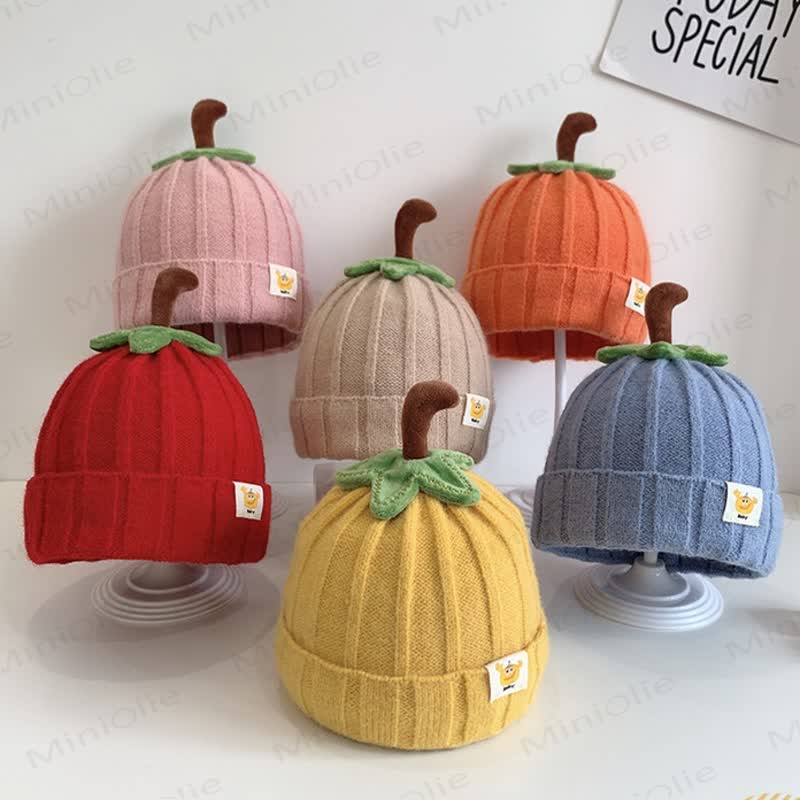 Baby Pumpkin Lovely Knitted Beanie - image 1