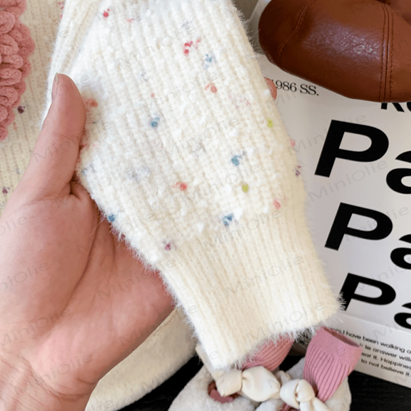 Kid Girl Pink Heart Knitted Pullover Sweater - image 10