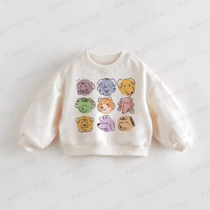 Baby Toddler Various Dogs Long Sleeve Sweatshirt - Cream - 5-7T - image 1