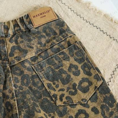 Kid Boy Leopard Print Jeans Pants - image 6