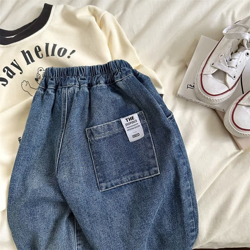 Kid Boy Loose Harem Jeans Pants - image 14