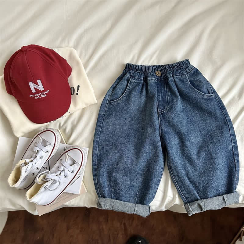 Kid Boy Loose Harem Jeans Pants - image 1