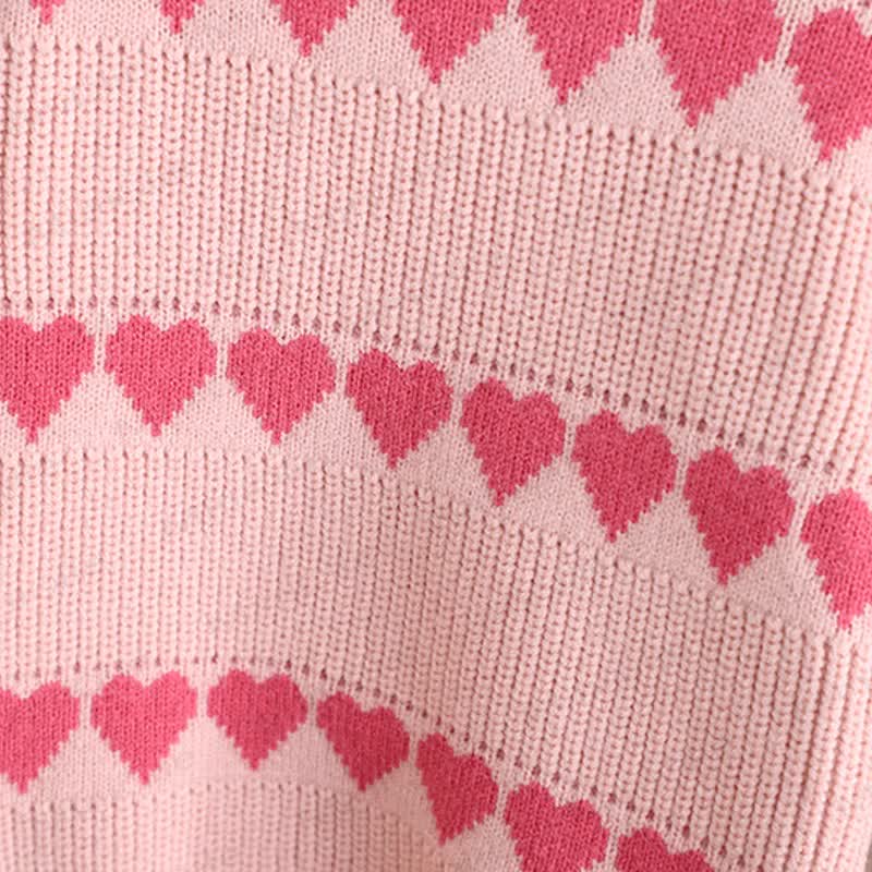 Toddler 2-Piece Knitted Jacquard Heart Set - image 8