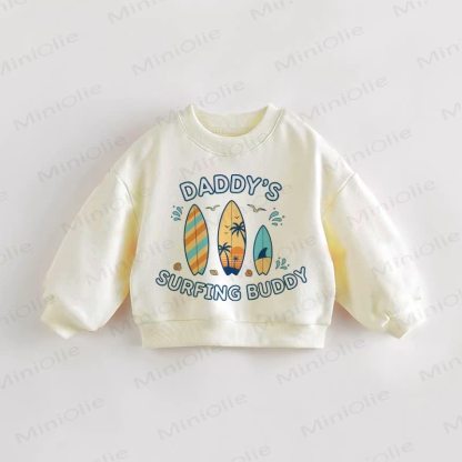 DADDY'S SURFING BUDDY Baby Toddler Sweatshirt - Cream - 3-5T - image 1