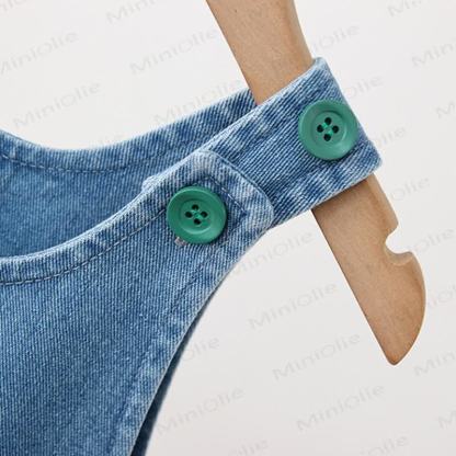 Toddler Double Pocket Fruit Denim Overalls - image 5
