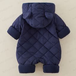 Baby Bear Hooded Cotton Padded Romper - image 11