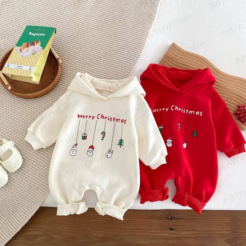 MERRY CHRISTMAS Baby Hooded Romper - image 4