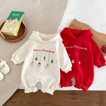 MERRY CHRISTMAS Baby Hooded Romper - image 4