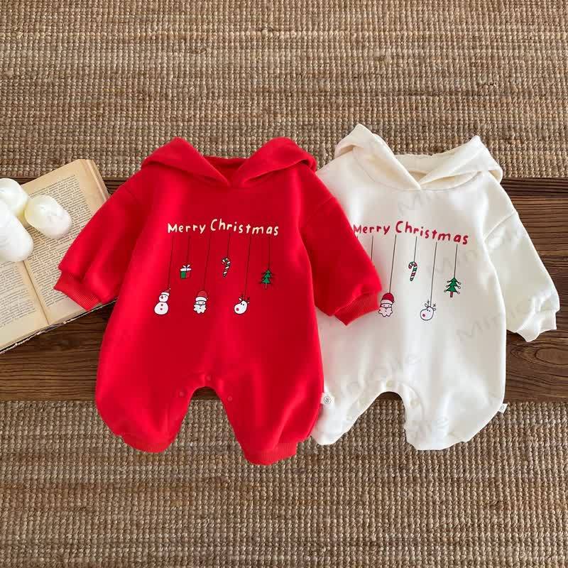 MERRY CHRISTMAS Baby Hooded Romper - image 7
