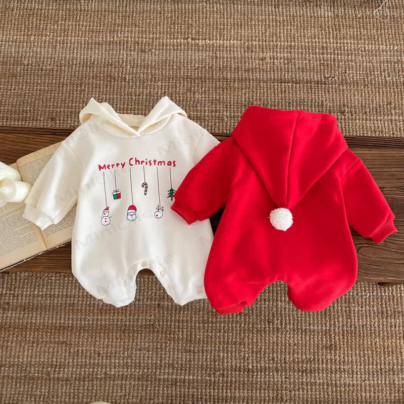 MERRY CHRISTMAS Baby Hooded Romper - image 6