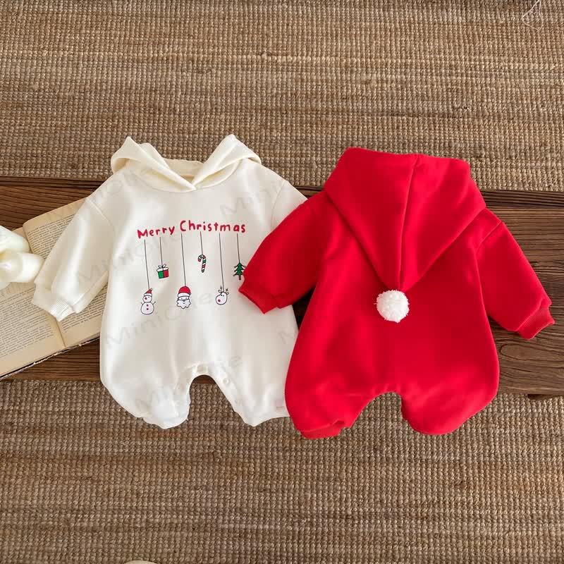 MERRY CHRISTMAS Baby Hooded Romper - image 6