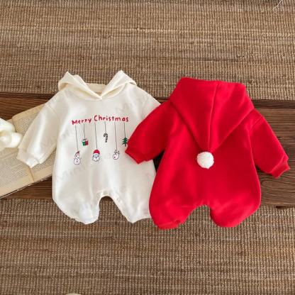 MERRY CHRISTMAS Baby Hooded Romper - image 6