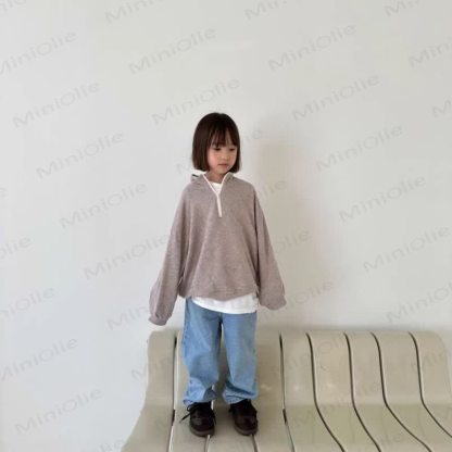 Baby Denim Solid Color Fashion Pants - image 7